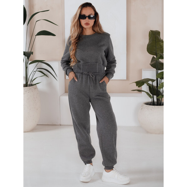 BASIC Tmavosivá teplákovka KEILI so zipsami pri členkoch AY0647 32381353