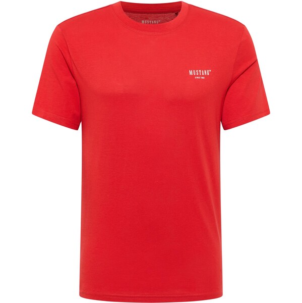 MUSTANG Tričko Austin svetločervená / biela 65286782