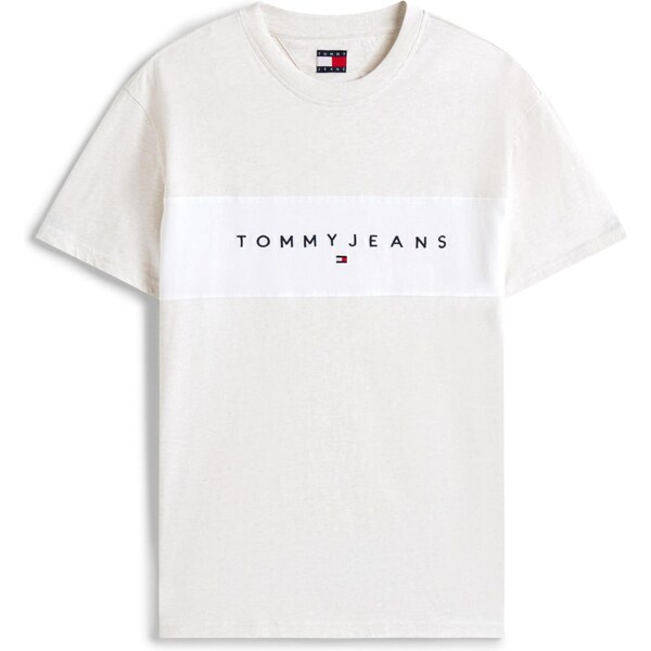 Tommy Jeans Tričko svetlobéžová / námornícka modrá / červená 65286845