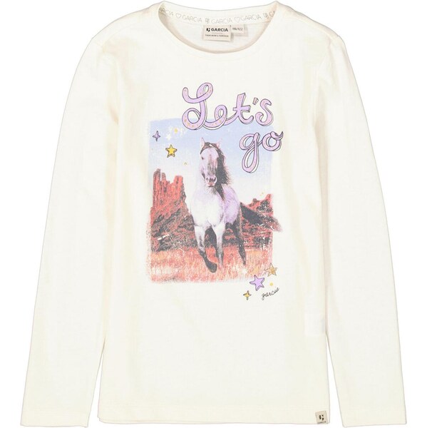 GARCIA Tričko antracitová / levanduľová / jasne červená / prírodná 66009226