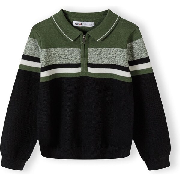 MINOTI Sveter kaki / čierna / biela 65707635