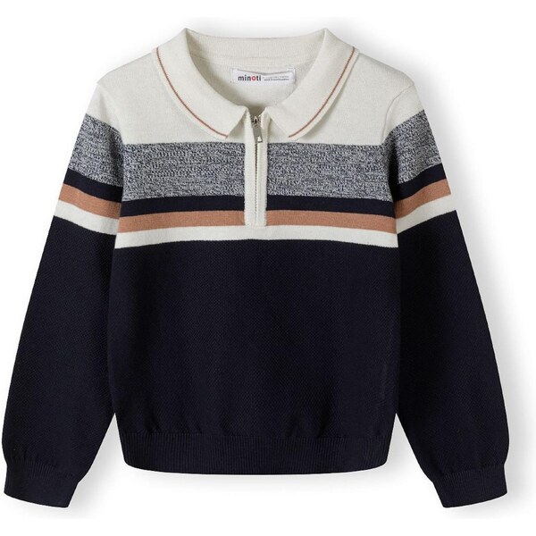 MINOTI Sveter svetlohnedá / čierna / biela 65707645