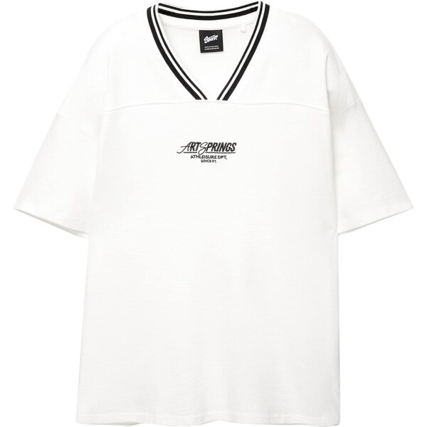 Pull&Bear Tričko čierna / biela 65475299