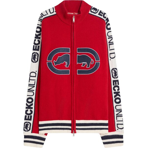 Bershka Kardigán námornícka modrá / červená / čierna / biela 65890473