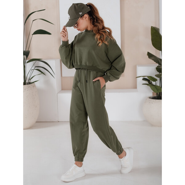 BASIC Tmavá khaki tepláková súprava SOLIR AY1019 52670978