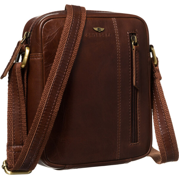 Hnedá pánska kožená crossbody taška Peterson – klasika v elegantnom 65292273