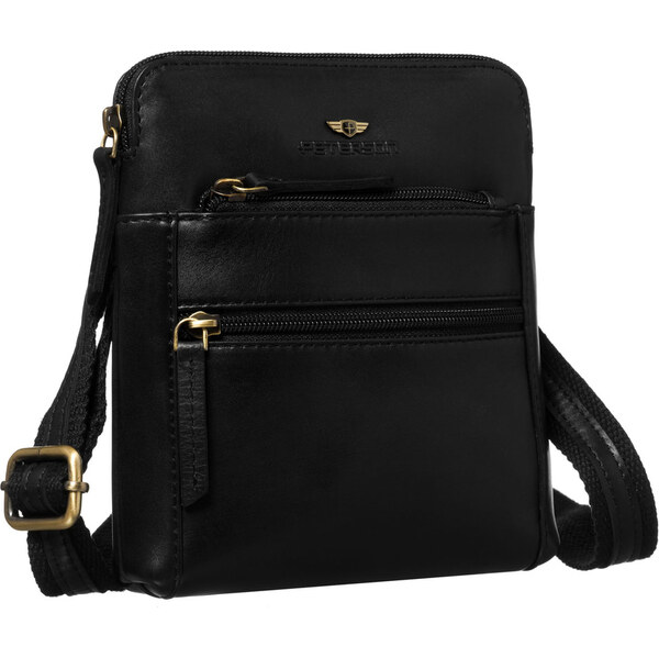 Peterson Elegantná čierna pánska kožená crossbody taška – štýlový 65292284