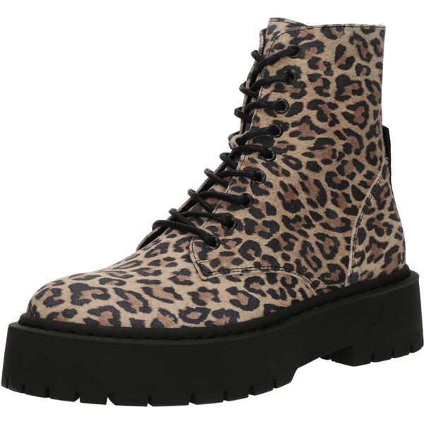 STEVE MADDEN Šnurovacie členkové čižmy Skylar kapučíno / tmavohnedá / 65922346