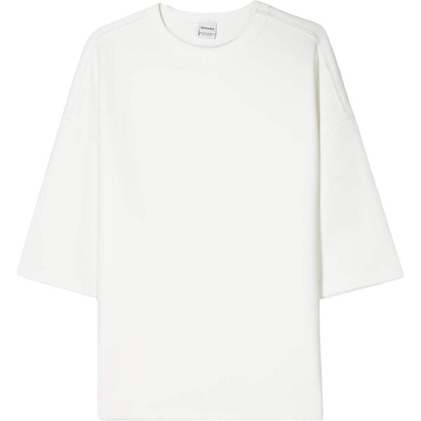 Bershka Tričko šedobiela 64547618