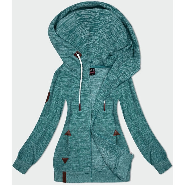 6&8 Fashion Dámska tyrkysová melanžová fleecová mikina (2310) 65448715