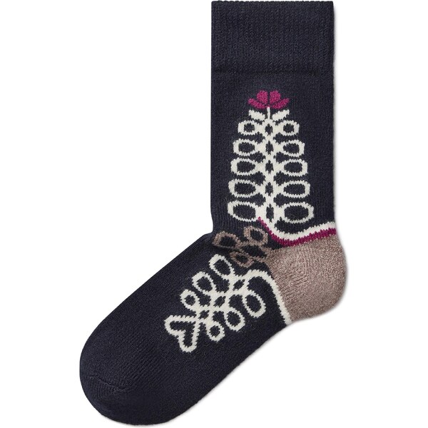 Vlnka Ovčie ponožky Merino s ľudovým vzorom tmavo modrá 47764115