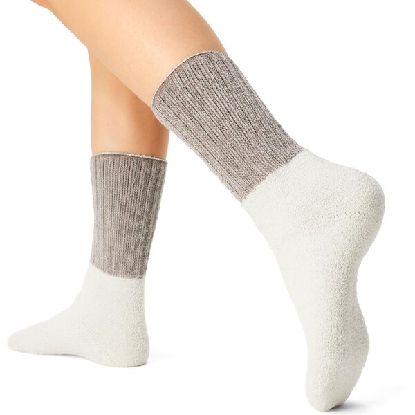 Vlnka Predĺžené ovčie ponožky Merino hnedá 41957956