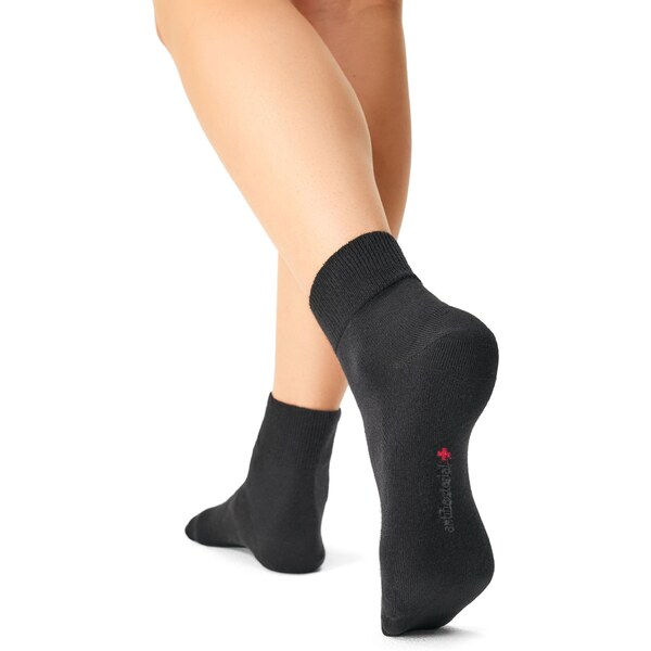 Vlnka Zdravotné bavlnené antibakteriálne ponožky so striebrom čierna 65063413