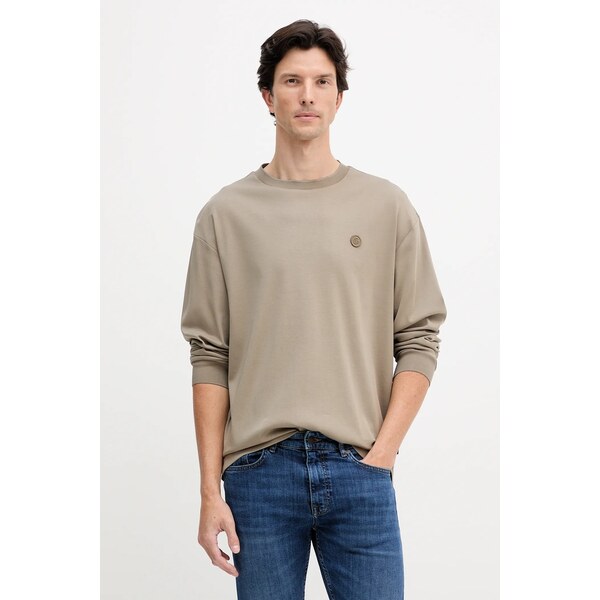 Bavlnené tričko s dlhým rukávom BOSS C-Tubby 116 65297372