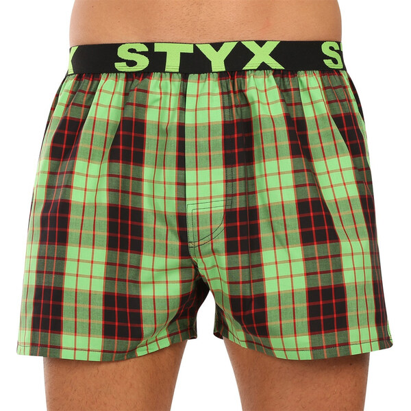 3PACK pánske trenky Styx športová guma viacfarebné (3B110406) 65297769