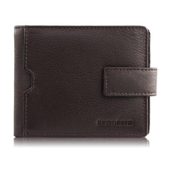 Brodrene Pánska malá kožená peňaženka RFID | hnedá G-109MN/BR 65298869