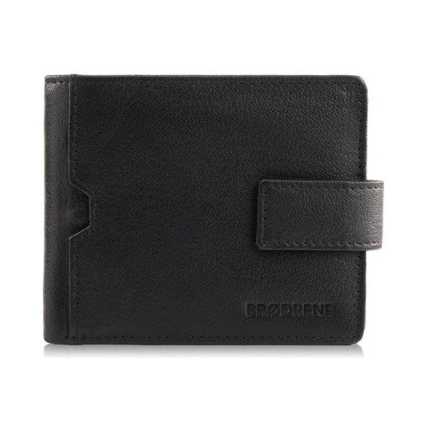 Brodrene Pánska malá kožená peňaženka RFID | čierna G-109MN/BL 65298870