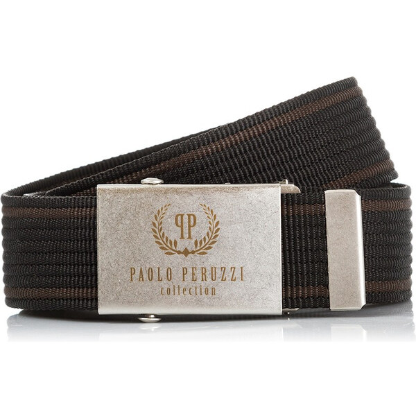PAOLO PERUZZI Pánsky opasok 125 CM | čierna PW-04-125 65298873