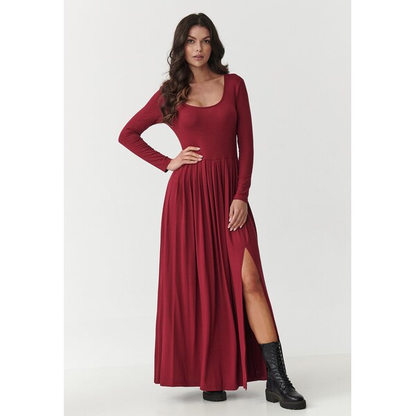 Makadamia Dlhé rozšírené šaty | bordová M896 65298895