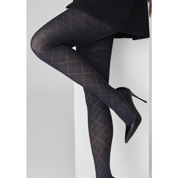 Pančuchy s výrazným žakardovým vzorom kosoštvorcov GRACE F02 Marilyn 65325826