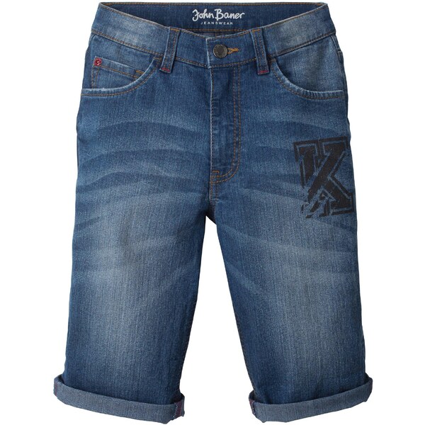 bonprix Strečové bermudy Slim Fit, farba modrá 44742397