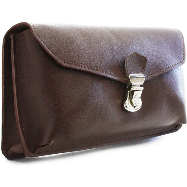 Arwel Tmavo hnedé pánske kožené púzdro na mobil 611-3401-40 65308193