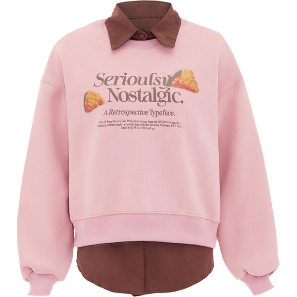 HOMEBASE Mikina hnedá / oranžová / ružová / čierna 65870885