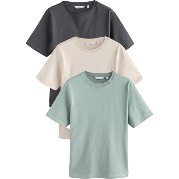 Next Tričko krémová / antracitová / mätová 65493726