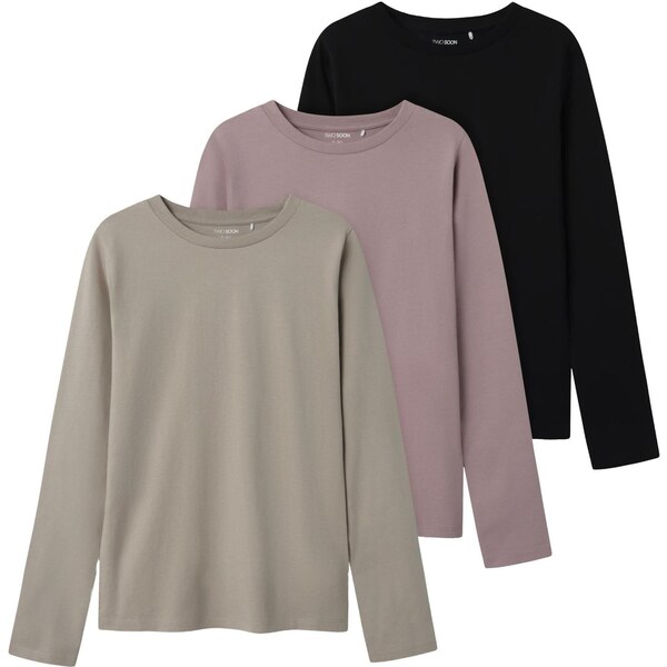 TWO SOON Tričko sivobéžová / staroružová / čierna 65644911