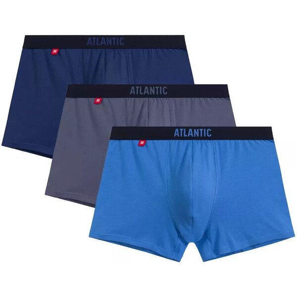 Pánske boxerky 3 balenia 011 modré - Atlantic 65449857