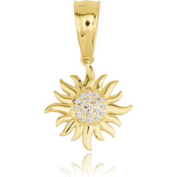 OLIVIE MINET Zlatý prívesok slnko s bielymi zirkónmi Au 585/1000 66795618