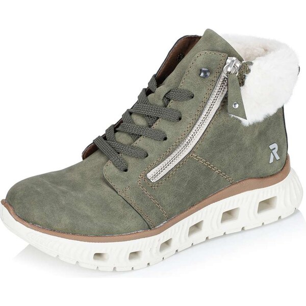 Dámska členková obuv RIEKER M6014-54 zelená W5 65304261