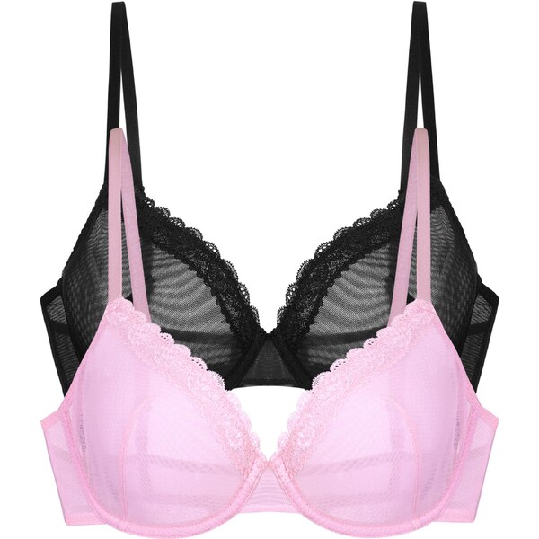 Dorina Podprsenka Misha pastelovo ružová / čierna 65394818