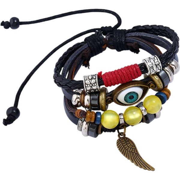 Buďchlap Náramok s farebnými korálkami 65637840