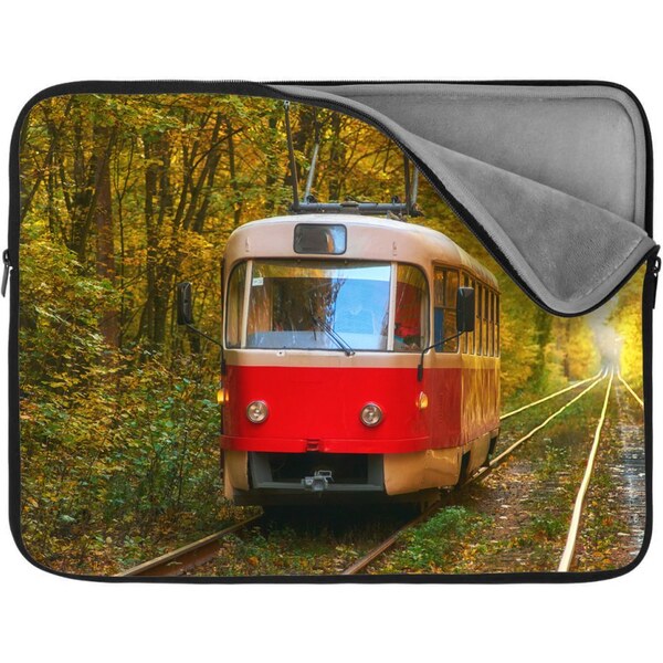 Sablio Obal na notebook Červená električka v lese 65424486