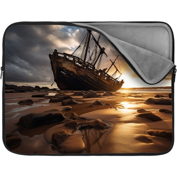 Sablio Obal na notebook Vrak lode pri západe slnka 65424449