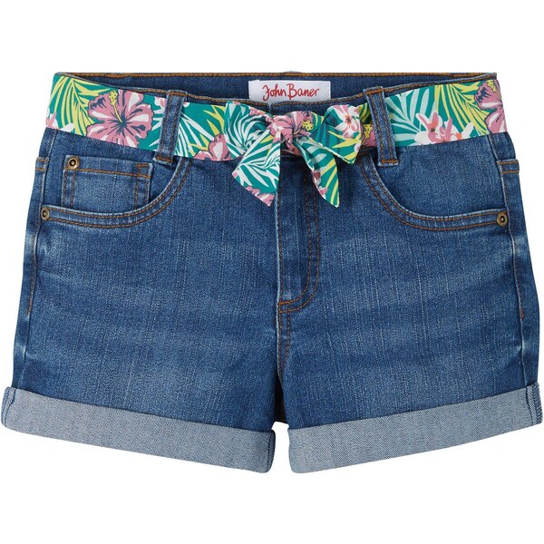 bonprix Strečové džínsové šortky s opaskom, farba modrá 44733454