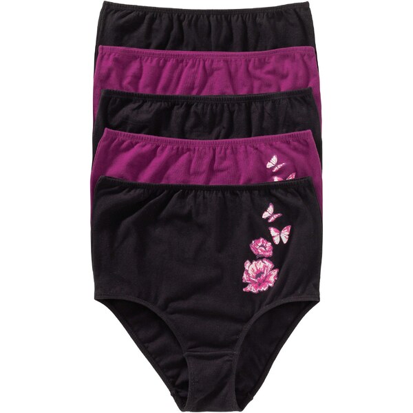 bonprix Vysoké nohavičky (5 ks), farba čierna 44742715