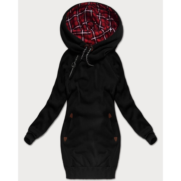 LHD Čierna dlhá dámska mikina (AMG-738/1) 65446938