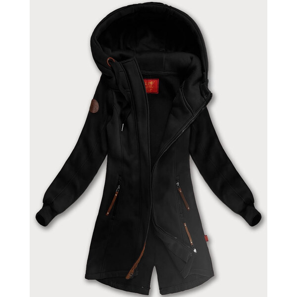 LHD Čierna dámska dlhá mikina s kapucňou (AMG-675/2) 65446975