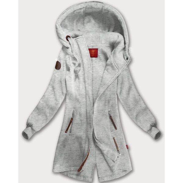 LHD Svetlošedá dámska dlhá mikina s kapucňou (AMG-675/2) 65446996