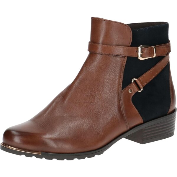 CAPRICE Členkové čižmy tmavohnedá / čierna 65706981