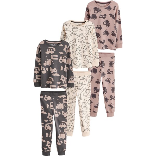 Next Pyžamo svetlobéžová / čokoládová / mokka 65888513