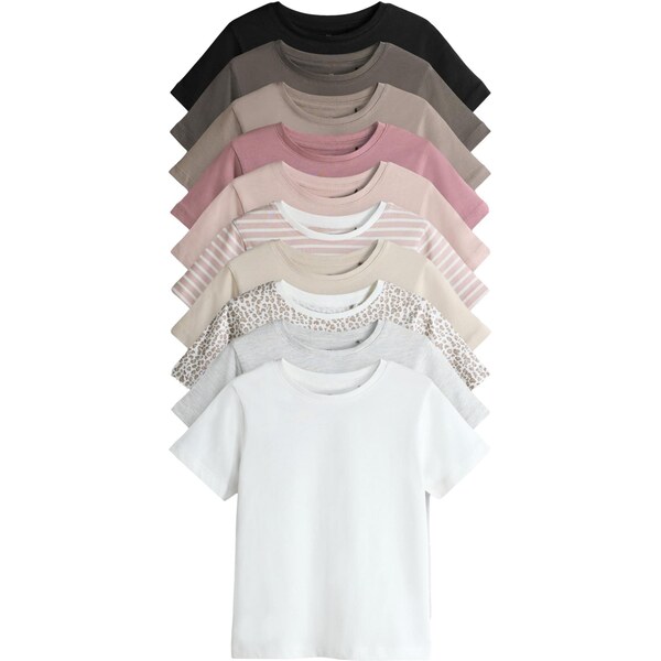 The Set Tričko svetlosivá / staroružová / čierna / biela 65660340