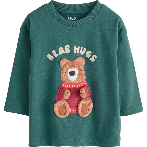 Next Tričko béžová / svetlohnedá / jedľová / červená 65887858