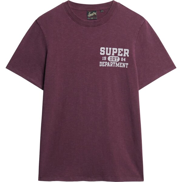 Superdry Tričko burgundská / šedobiela 65435623