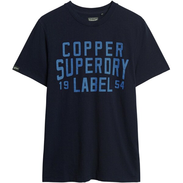 Superdry Tričko Copper námornícka modrá / modrosivá 65435626