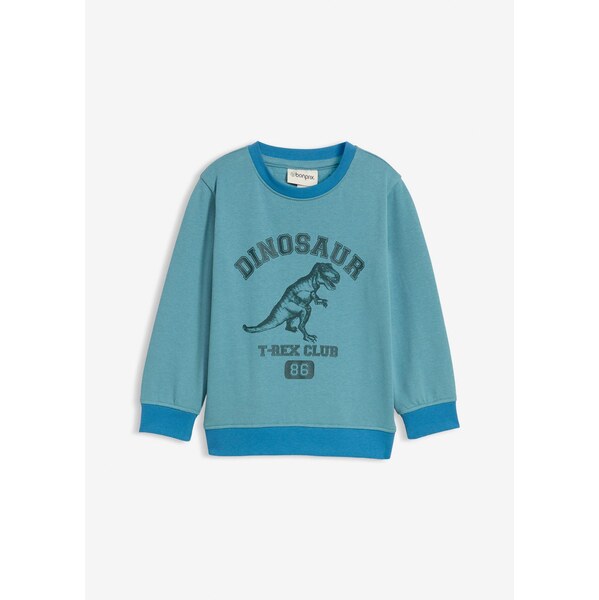 bonprix Mikina z mäkkého bavlneného mixu, farba modrá 65312292