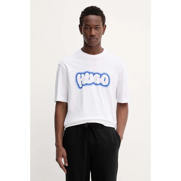 Bavlnené tričko Hugo Blue Nulibax 65312438