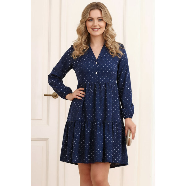 Lotika Linen Ľanové šaty s bodkami 63334443